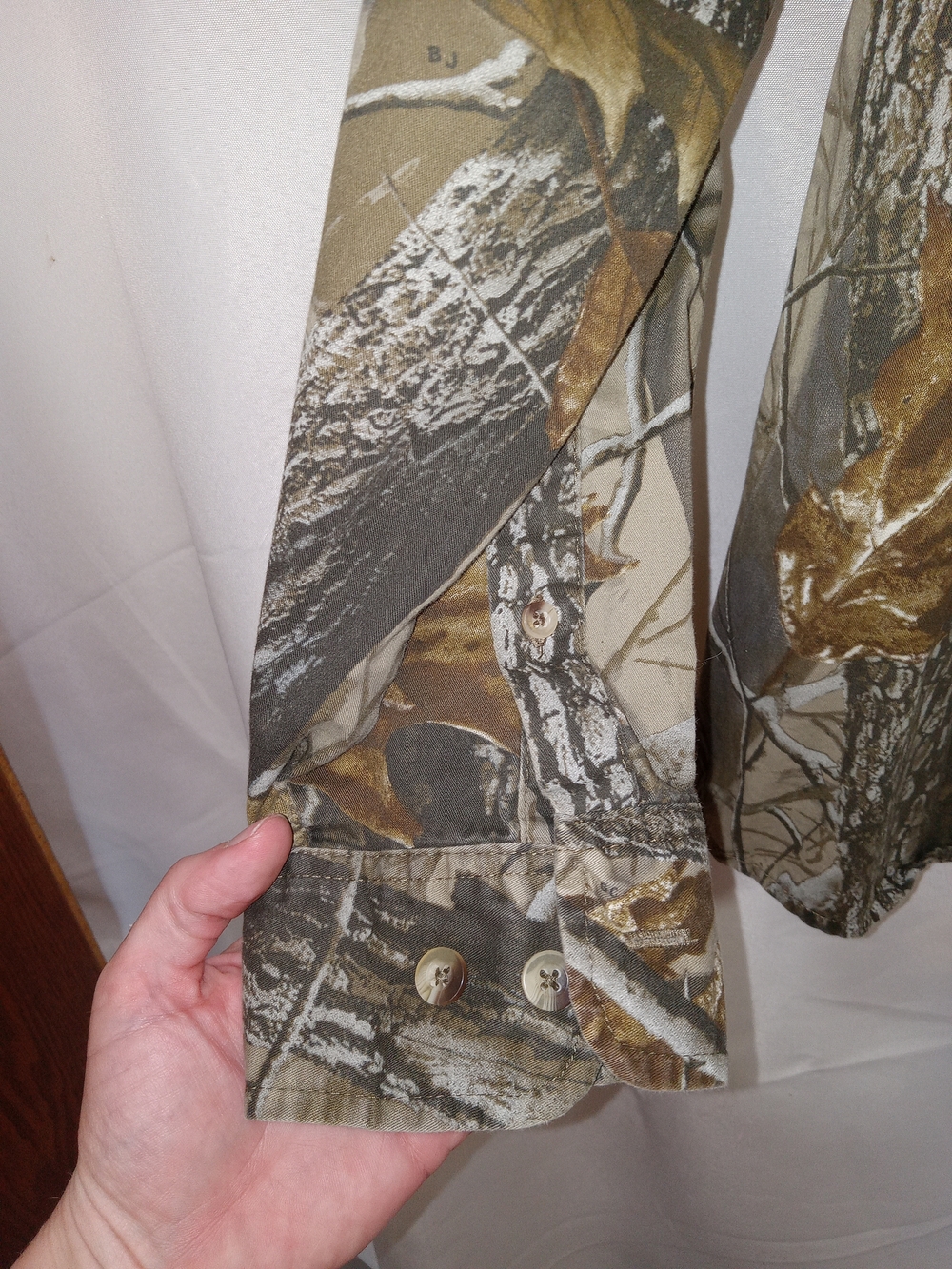 Remington Realtree Green Hardwoods Camo Hunting Shirt Mens XL Long Sleeve Cotton - Picture 5 of 12
